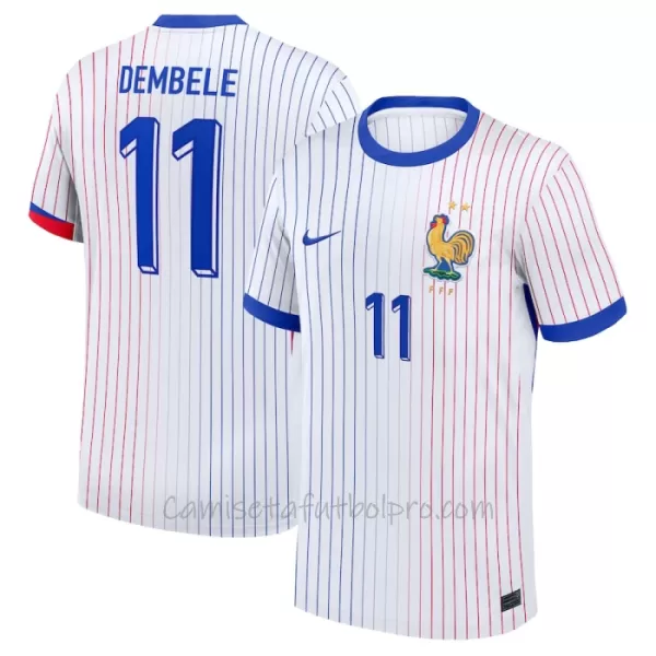 Camiseta Francia Ousmane Dembélé 11 Hombre 2ª Equipación Eurocopa 2024