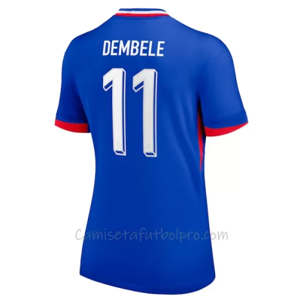 Camiseta Francia Ousmane Dembélé 11 Mujer 1ª Equipación Eurocopa 2024