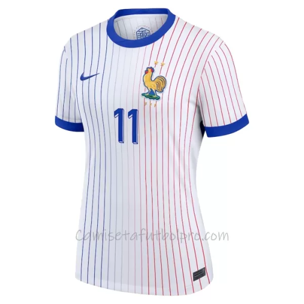 Camiseta Francia Ousmane Dembélé 11 Mujer 2ª Equipación Eurocopa 2024