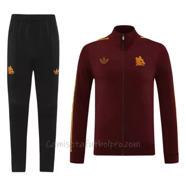 Conjunto De Chaqueta De Entrenamiento AS Roma Hombre 24/25 Rojo