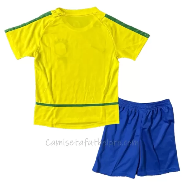 Camiseta Brasil 2002-2003 Niños 1ª Equipación Retro