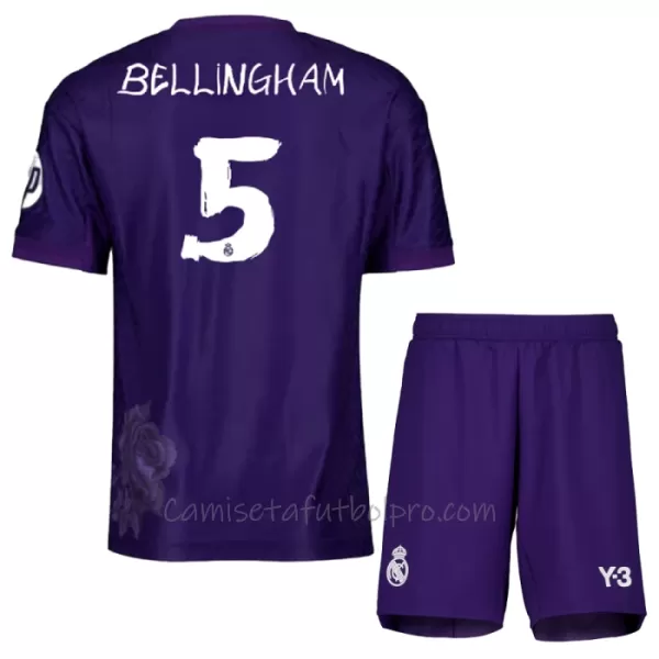 Camiseta Real Madrid Jude Bellingham 5 Niños 4ª Equipación 23/24