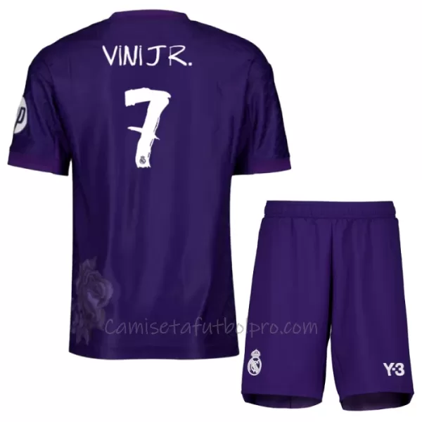 Camiseta Real Madrid Vinicius Junior 7 Niños 4ª Equipación 23/24