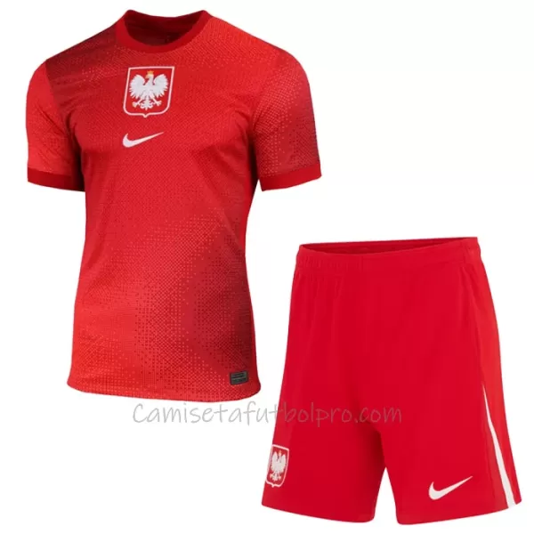 Camiseta Polonia Niños 2ª Equipación Eurocopa 2024