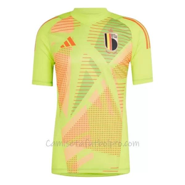 Camiseta Portero Bélgica Hombre Eurocopa 2024 Amarillo