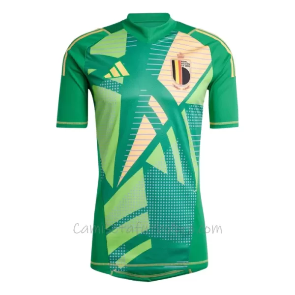 Camiseta Portero Bélgica Hombre Eurocopa 2024 Verde