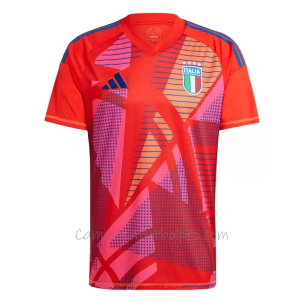 Camiseta Portero Italia Hombre Eurocopa 2024 Naranja