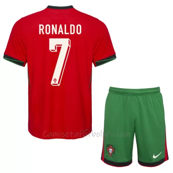 Camiseta Portugal Cristiano Ronaldo 7 Niños 1ª Equipación Eurocopa 2024