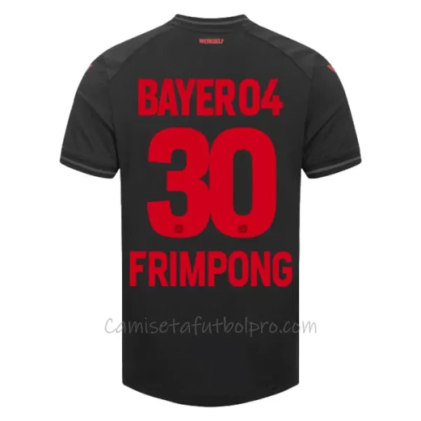 Camiseta Bayer 04 Leverkusen Jeremie Frimpong 30 Hombre 1ª Equipación 23/24