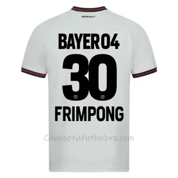 Camiseta Bayer 04 Leverkusen Jeremie Frimpong 30 Hombre 2ª Equipación 23/24