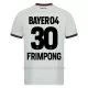 Camiseta Bayer 04 Leverkusen Jeremie Frimpong 30 Hombre 2ª Equipación 23/24