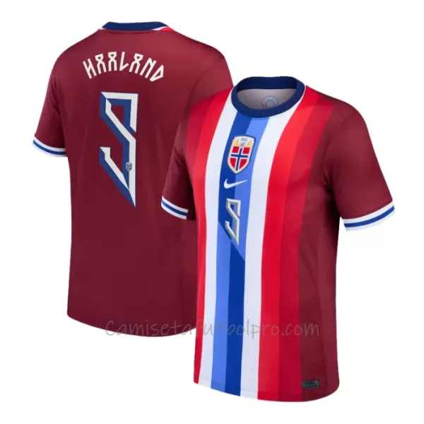 Camiseta Noruega Erling Haaland 9 Hombre 1ª Equipación 2024