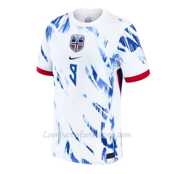 Camiseta Noruega Erling Haaland 9 Hombre 2ª Equipación 2024