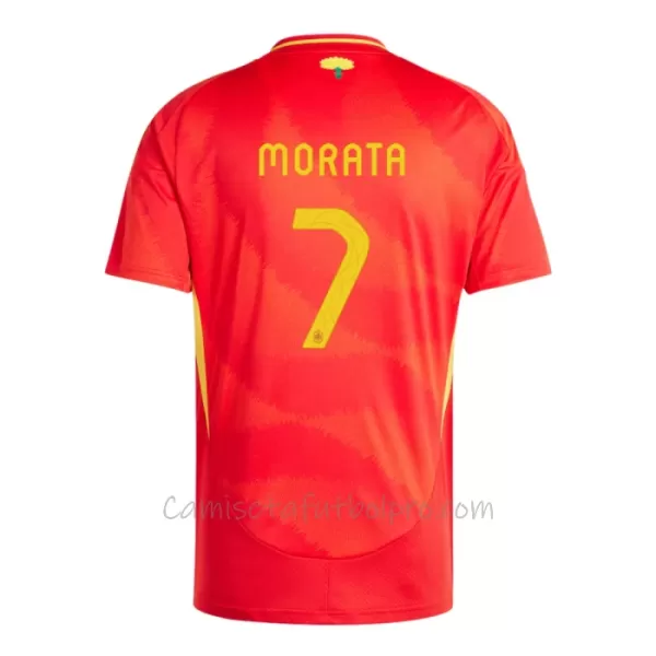 Camiseta España Álvaro Morata 7 Hombre 1ª Equipación Eurocopa 2024