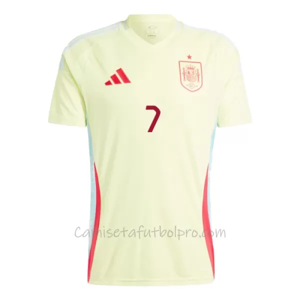 Camiseta España Álvaro Morata 7 Hombre 2ª Equipación Eurocopa 2024