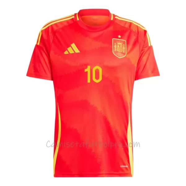 Camiseta España Dani Olmo 10 Hombre 1ª Equipación Eurocopa 2024