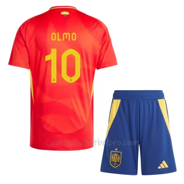 Camiseta España Dani Olmo 10 Niños 1ª Equipación Eurocopa 2024