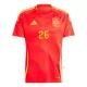 Camiseta España Pedri 26 Hombre 1ª Equipación Eurocopa 2024