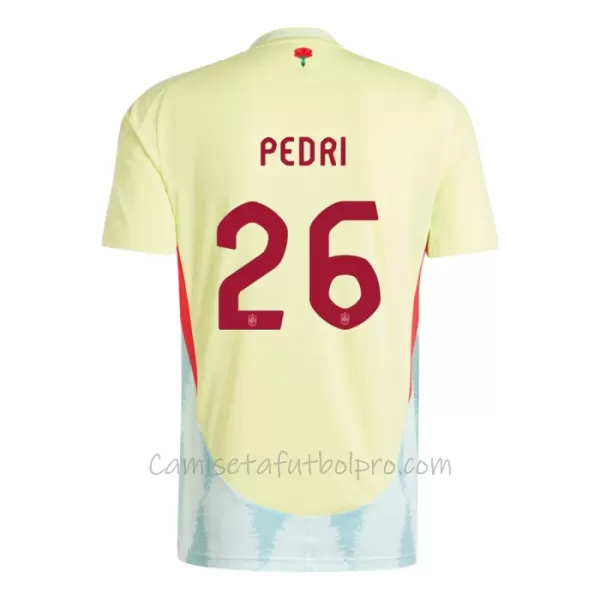 Camiseta España Pedri 26 Hombre 2ª Equipación Eurocopa 2024