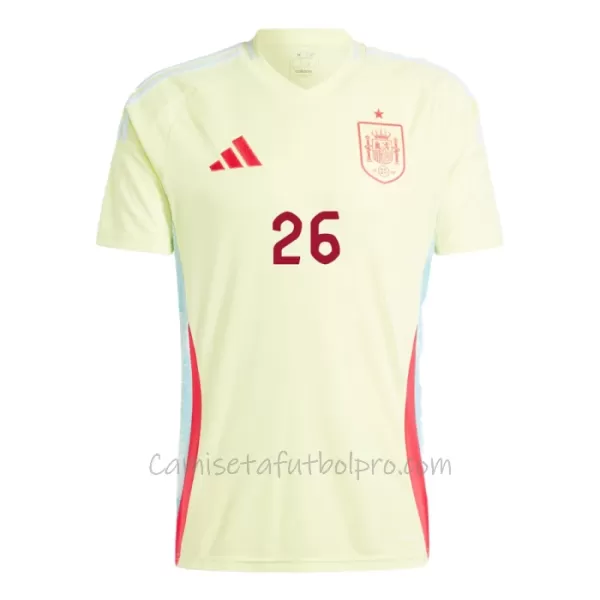 Camiseta España Pedri 26 Hombre 2ª Equipación Eurocopa 2024