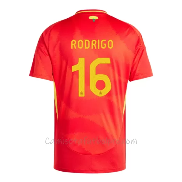 Camiseta España Rodrigo Hernández 16 Hombre 1ª Equipación Eurocopa 2024