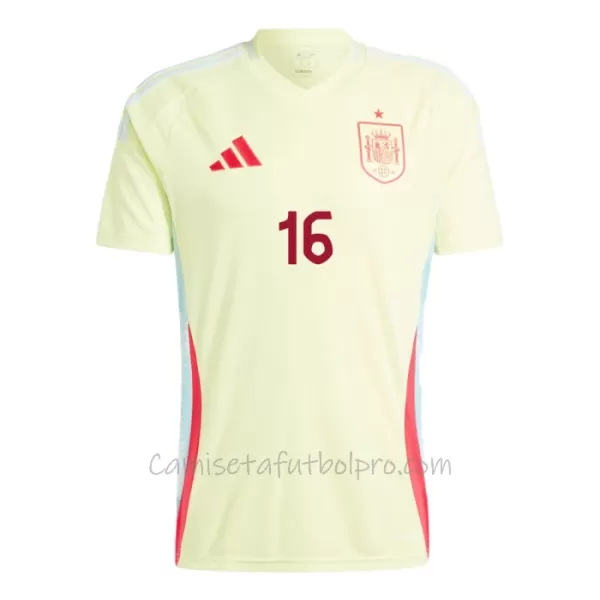 Camiseta España Rodrigo Hernández 16 Hombre 2ª Equipación Eurocopa 2024