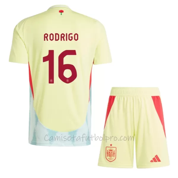 Camiseta España Rodrigo Hernández 16 Niños 2ª Equipación Eurocopa 2024