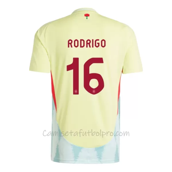 Camiseta España Rodrigo Hernández 16 Niños 2ª Equipación Eurocopa 2024