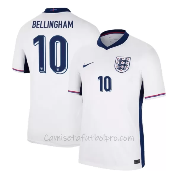 Camiseta Inglaterra Jude Bellingham 10 Hombre 1ª Equipación Eurocopa 2024