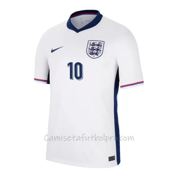 Camiseta Inglaterra Jude Bellingham 10 Hombre 1ª Equipación Eurocopa 2024