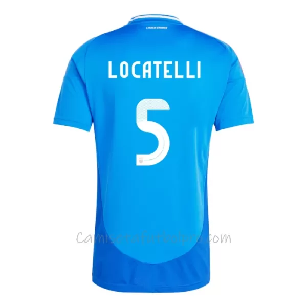 Camiseta Italia Manuel Locatelli 5 Hombre 1ª Equipación Eurocopa 2024