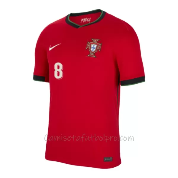 Camiseta Portugal Bruno Fernandes 8 Hombre 1ª Equipación Eurocopa 2024