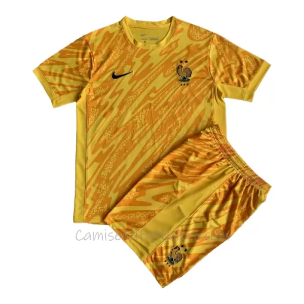 Camiseta Portero Francia Niños Eurocopa 2024 Amarillo