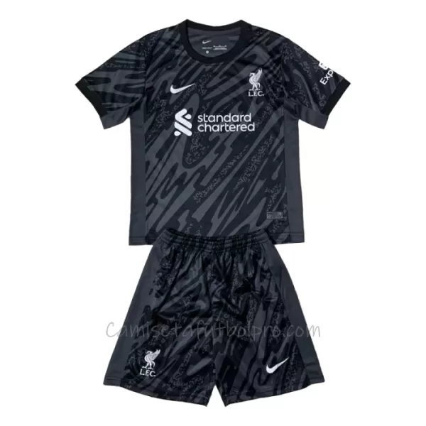 Camiseta Portero Liverpool Niños 24/25 Negro