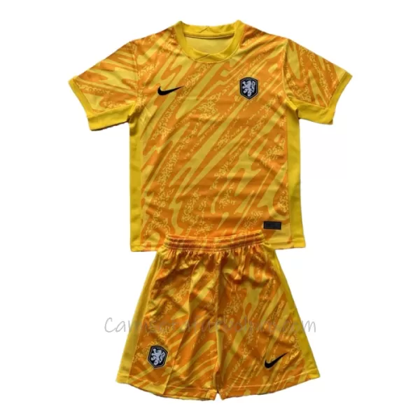 Camiseta Portero Países Bajos Niños Eurocopa 2024 Amarillo