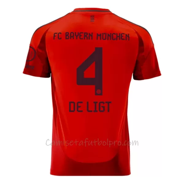 Camiseta FC Bayern Múnich Matthijs de Ligt 4 Hombre 1ª Equipación 24/25