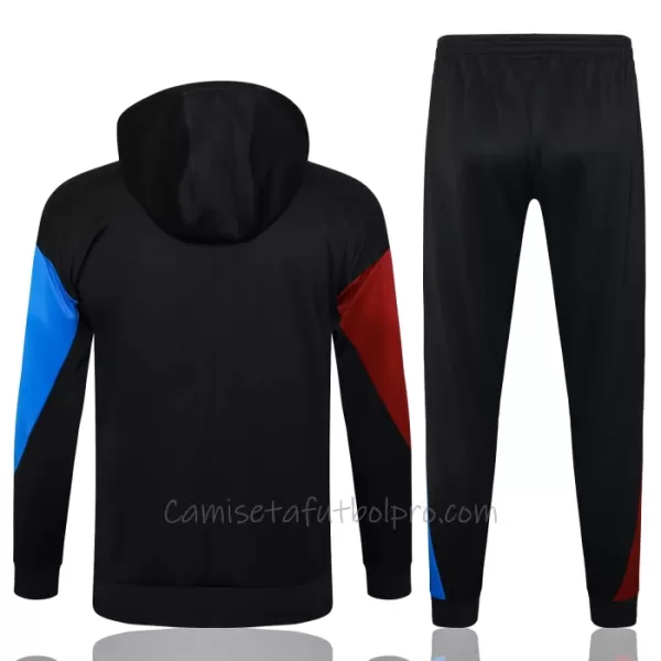 Chaqueta De Entrenamiento Con Capucha FC Barcelona Niños 24/25 Negro