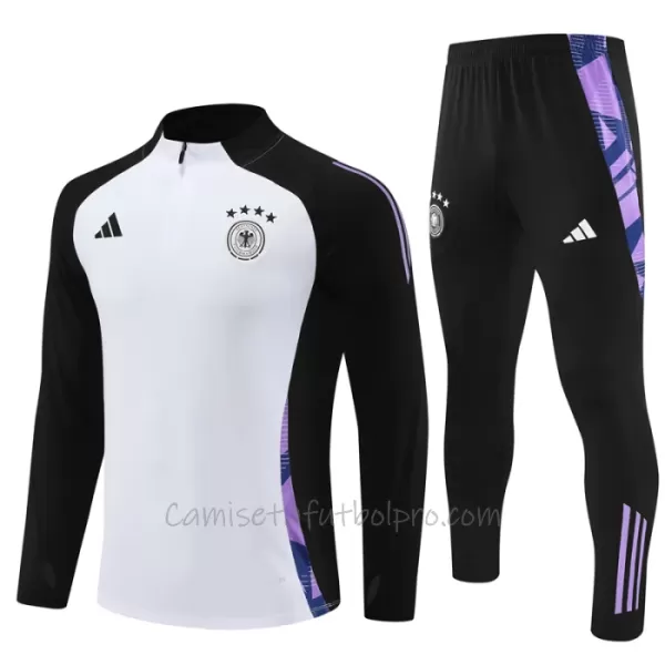 Conjunto de sudadera de entrenamiento Alemania Hombre 24/25 Blanco