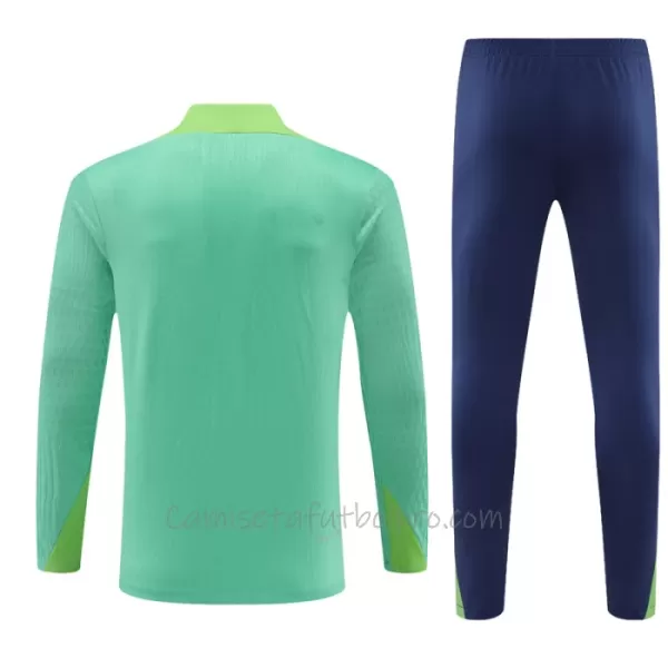 Conjunto de sudadera de entrenamiento Brasil Hombre 24/25 Verde