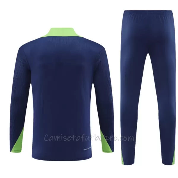 Conjunto de sudadera de entrenamiento Brasil Niños 24/25 Navy