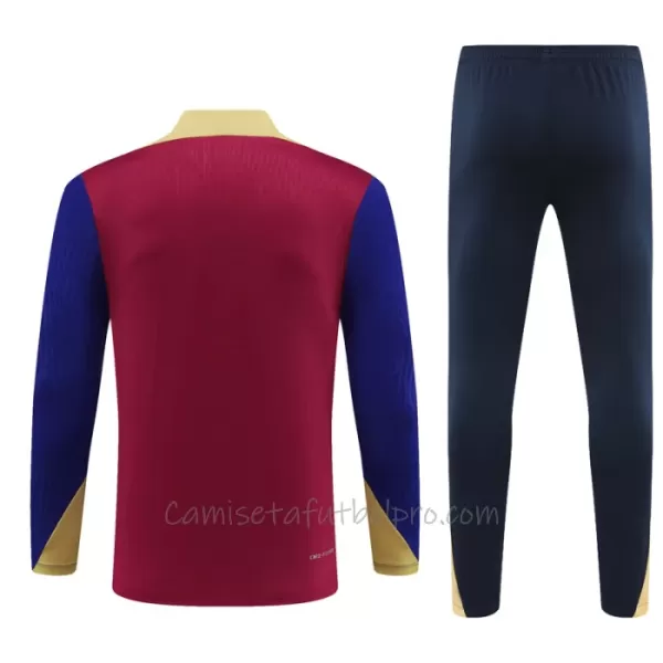 Conjunto de sudadera de entrenamiento FC Barcelona Hombre 24/25 Rojo