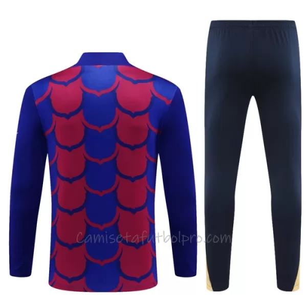 Conjunto de sudadera de entrenamiento FC Barcelona Niños 24/25 Azul