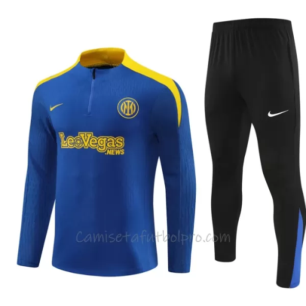 Conjunto de sudadera de entrenamiento Inter de Milán Hombre 24/25 Azul