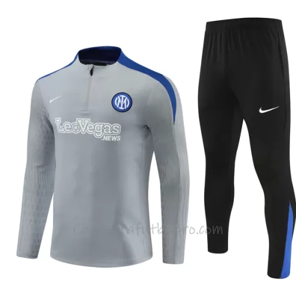 Conjunto de sudadera de entrenamiento Inter de Milán Hombre 24/25 Gris