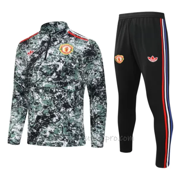 Conjunto de sudadera de entrenamiento Manchester United Hombre 24/25 Verde