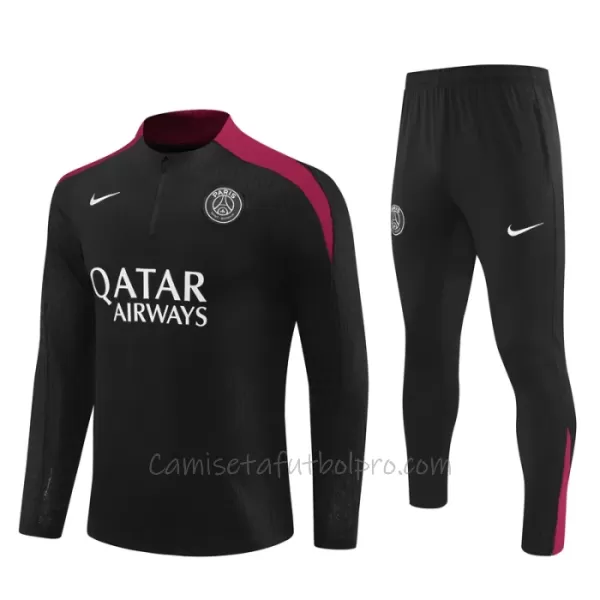 Conjunto de sudadera de entrenamiento Paris Saint-Germain Niños 24/25 Negro