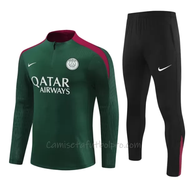 Conjunto de sudadera de entrenamiento Paris Saint-Germain Niños 24/25 Verde