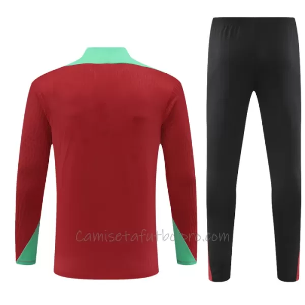 Conjunto de sudadera de entrenamiento Portugal Hombre 24/25 Rojo