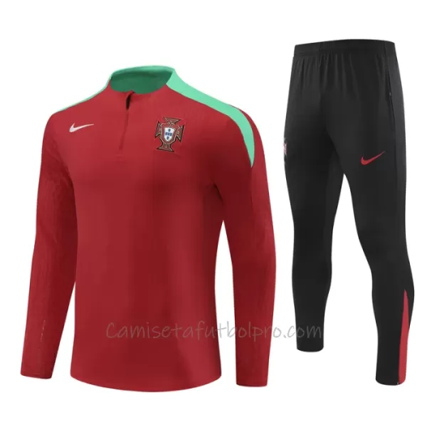 Conjunto de sudadera de entrenamiento Portugal Niños 24/25 Rojo