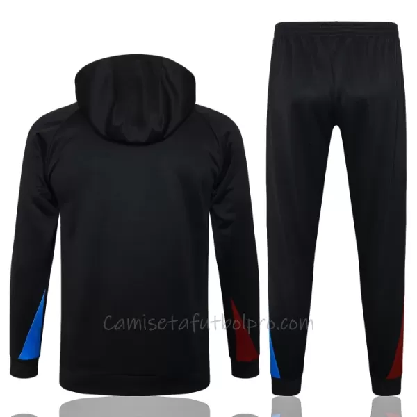 Sudadera de entrenamiento con capucha FC Barcelona Hombre 24/25 Negro